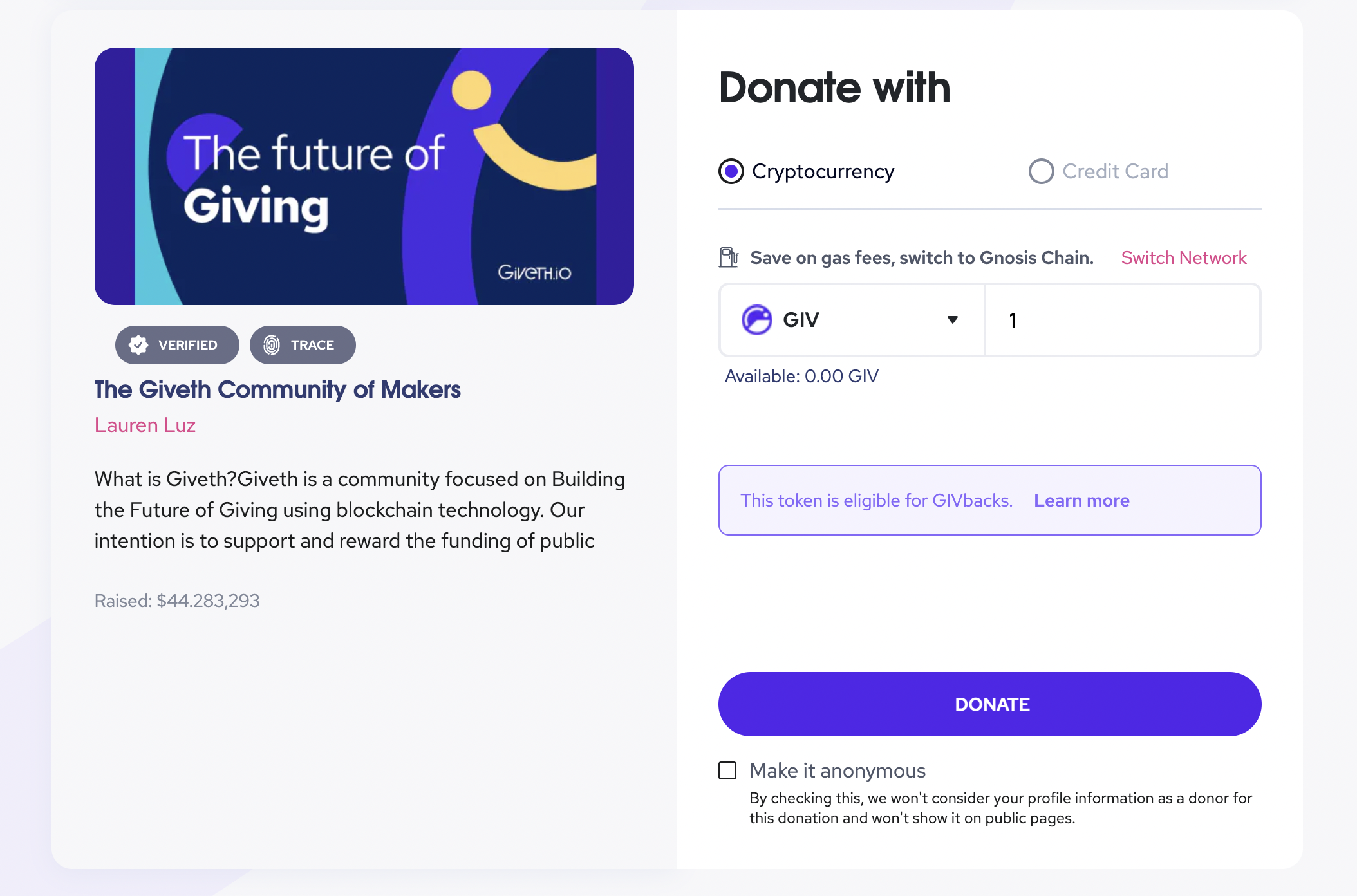 Donating to the Project