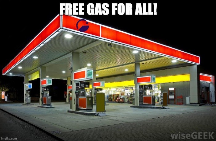 Memery - Free gas, gas station