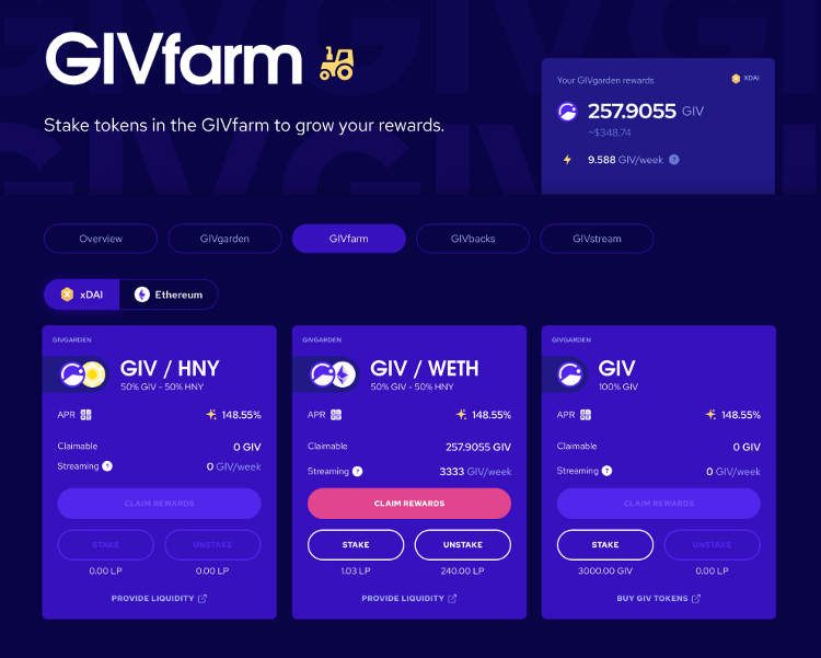 givfarm homepage
